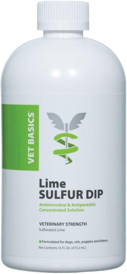 Revival Animal Health Vet Basics Lime Sulfur Dip- Concentrated Solution- for Dogs, Cats & Horses- 16oz