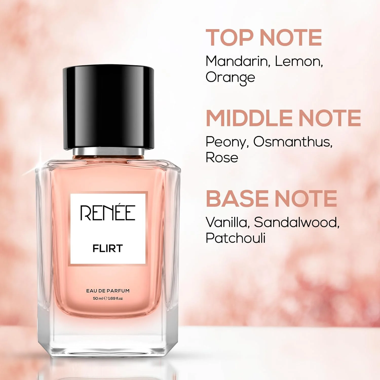 RENEE Flirt Eau De Parfum 50ml - Premium Long-lasting Fragrance - Versatile Scent for All Occasions - Perfect Gifting Option