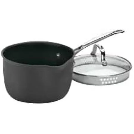 Cuisinart 6193-20P Chef's Classic Non-Stick Hard Anodized 3-Qt. Cook and Pour Saucepan with Cover