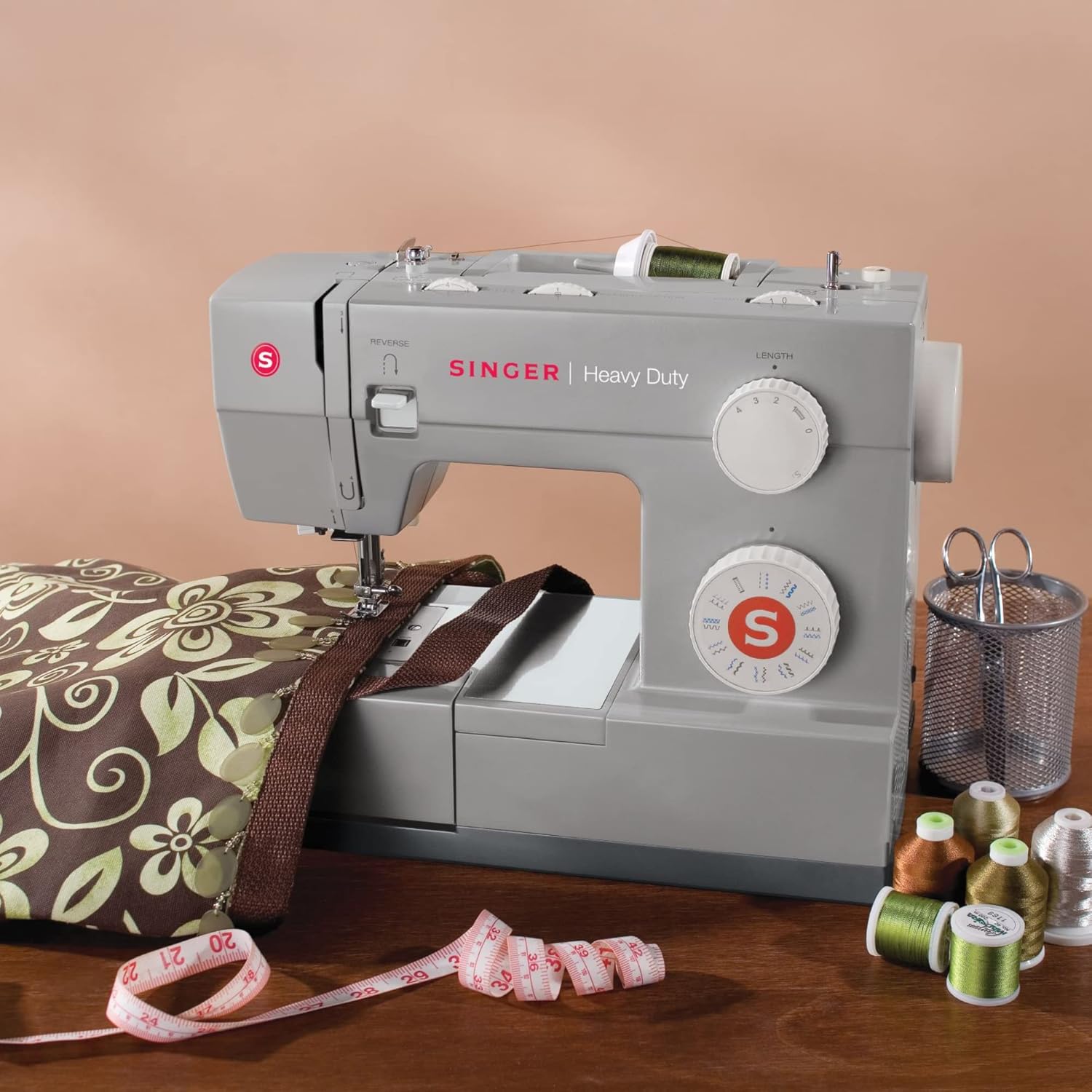 SINGER Big Holiday Value Bundle-Heavy Duty Sewing Machine, Heavy Duty Crafting Presser Foot Kit, SteamCraft 1700 Watt Steam Iron, Powerful Performance, Great for All Projects & Fabrics, Crafting