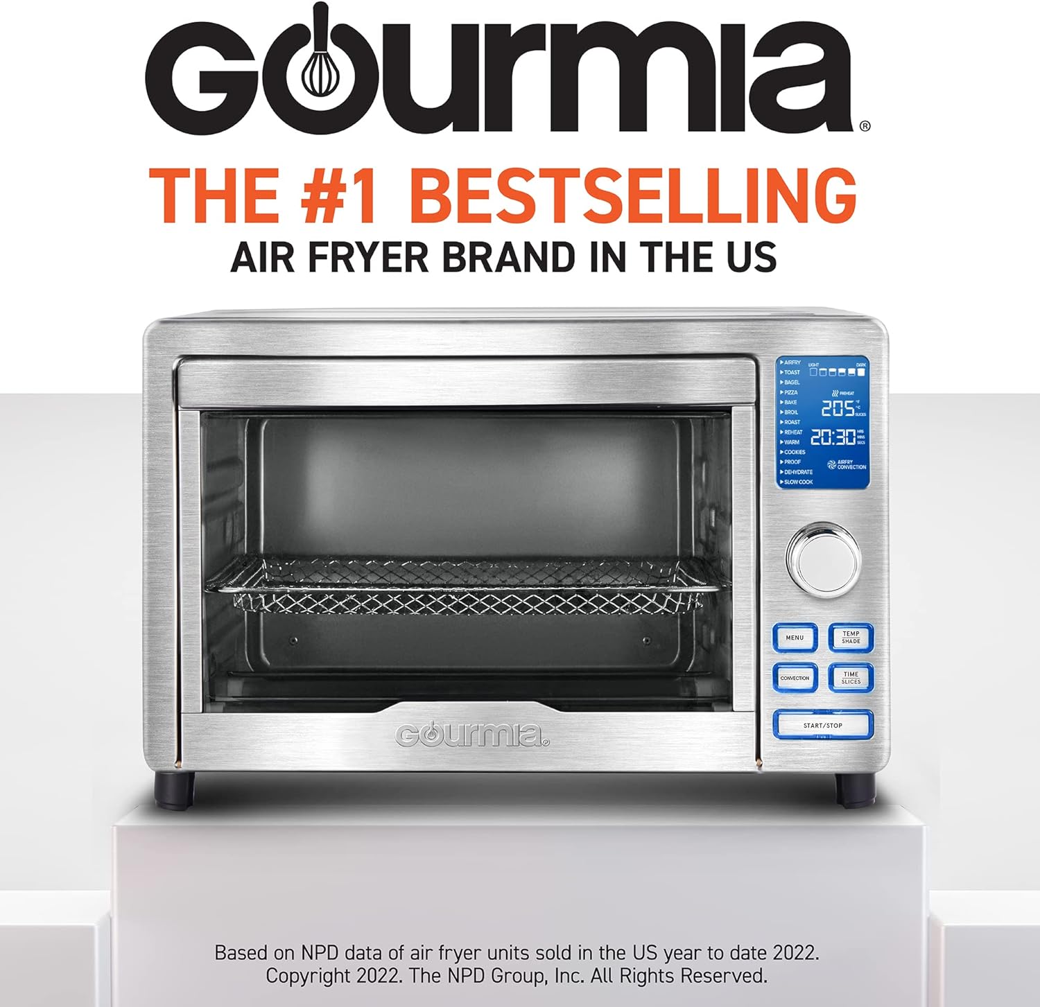 Gourmia Digital Stainless Steel Toaster Oven Air Fryer – Stainless Steel