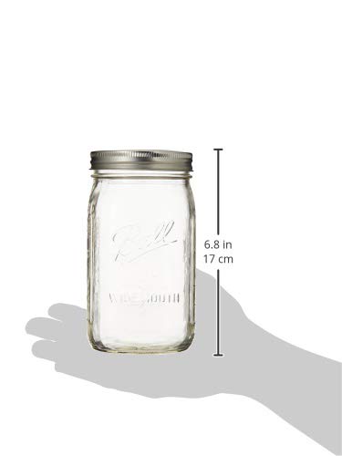 Jarden Ball Quart (32oz) Mason Jar Wide Mouth 12-pack, Clear