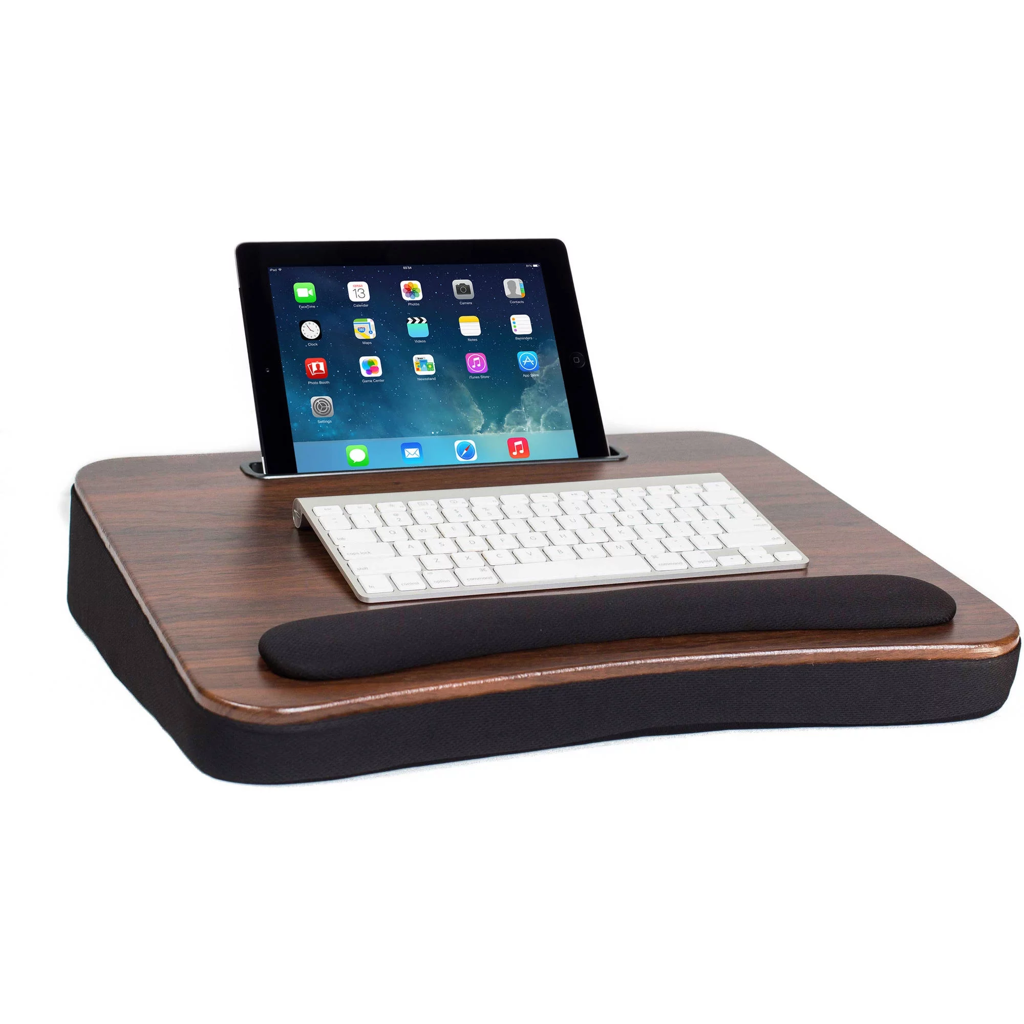 Sofia + Sam All Purpose Memory Foam Lap Desk - Wood Top - Black