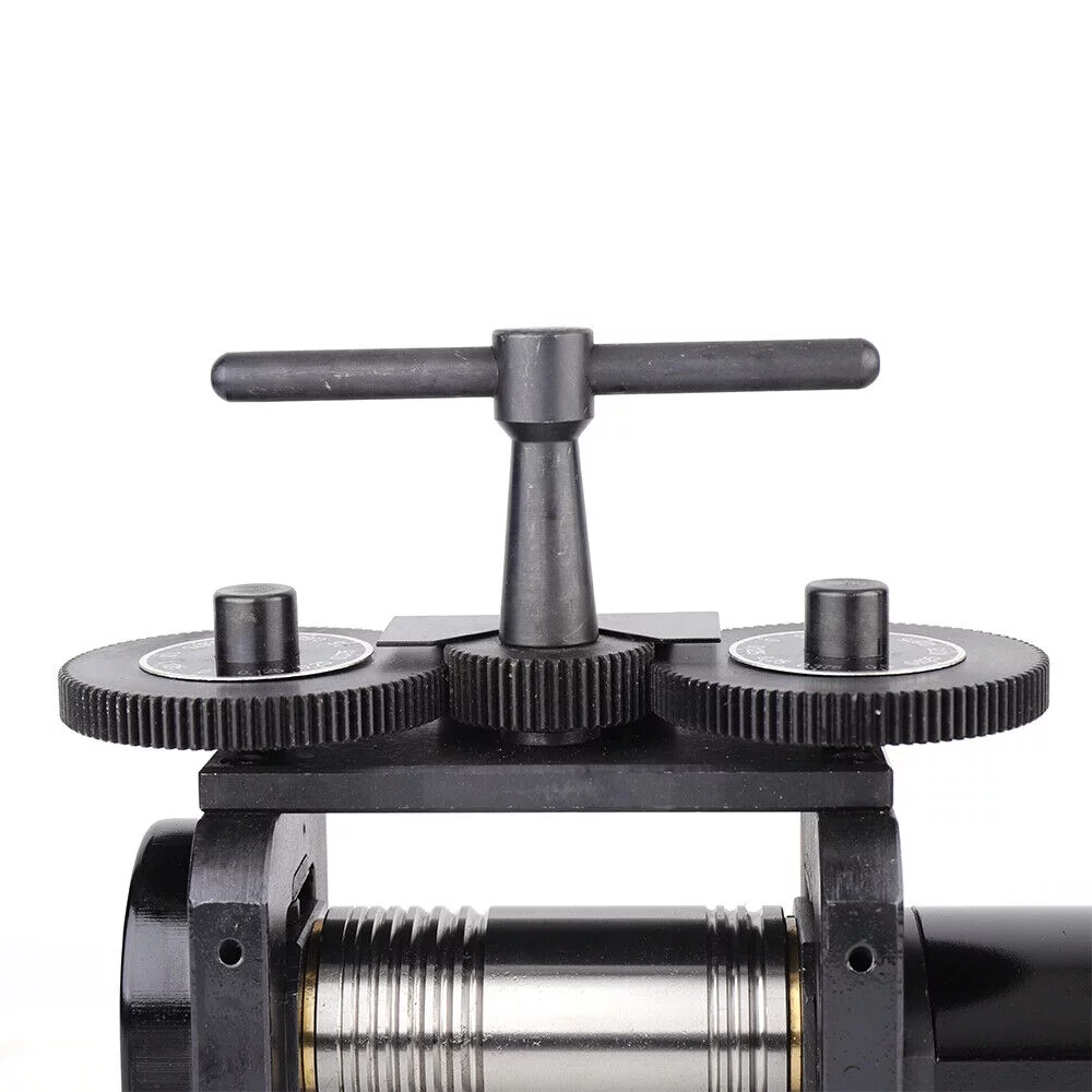 Fichiouy Jewelry Rolling Mill Machine 110mm Manual Combination Rolling Mill Square Line Flat Semi-Circular Press Rolling Mill Jewelry Marking Tools