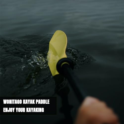 Kayak Paddles with Alloy Shaft and PP Blade, Floating Kayaking Oars, Adjustable 230-250 cm/90-98 Inches, 210-230 cm/82-90 Inches