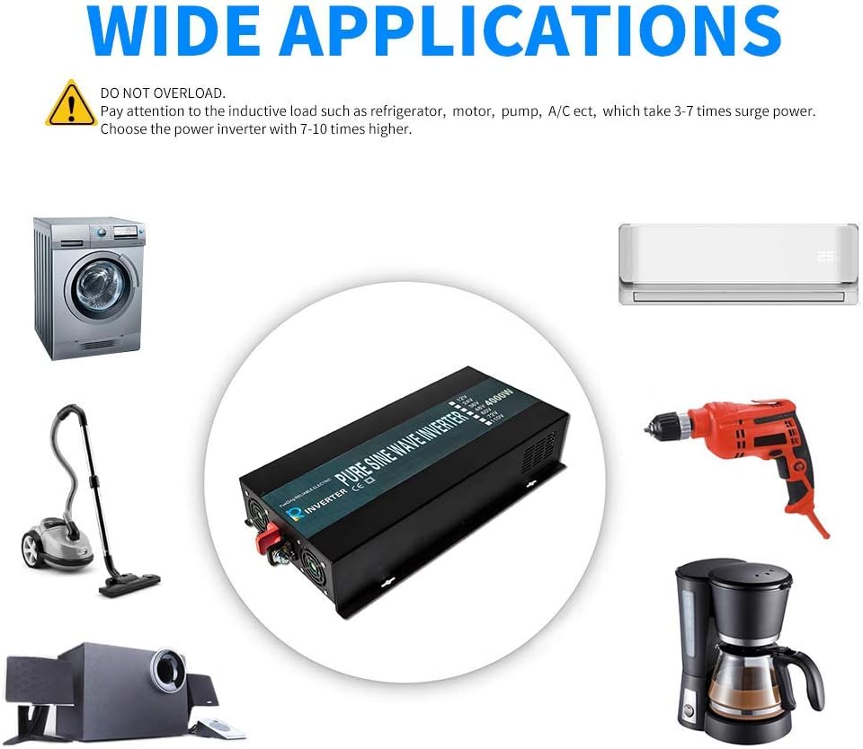 WZRELB Strong Driving Capacity 2500W 24VDC to 120VAC Pure Sine Wave Inverter Power Converter (RBP250024B1)