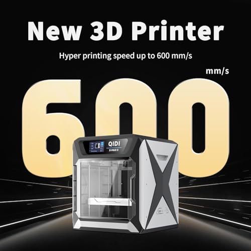 QIDI MAX3 3D Printer, High-Speed Large Size 3D Printers, 600mm/s Fast Print, Fully Auto Leveling, 65℃ Chamber Heat, All-Around & High Precision Industrial Grade, Large Printing Size 12.8×12.8×12.4