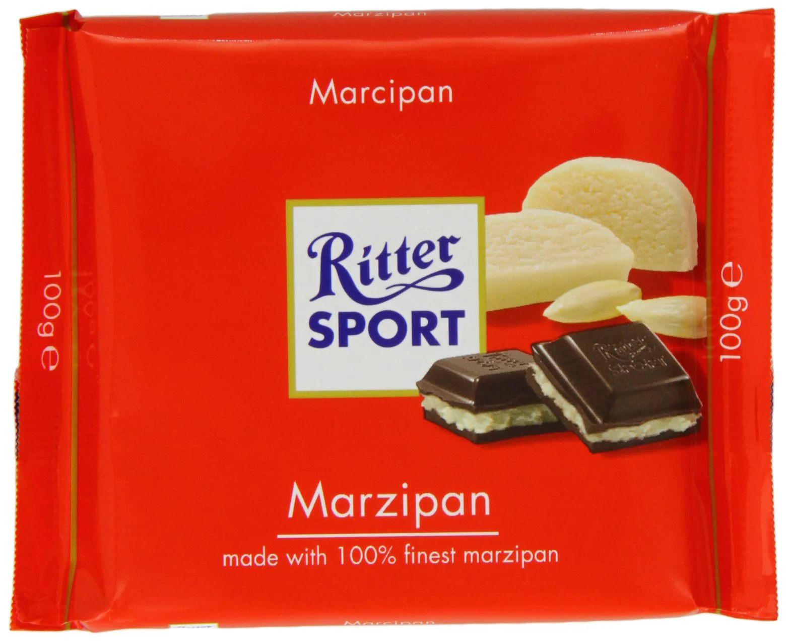 Ritter Sport Marzipan 100 g (Pack of 5)-DEL