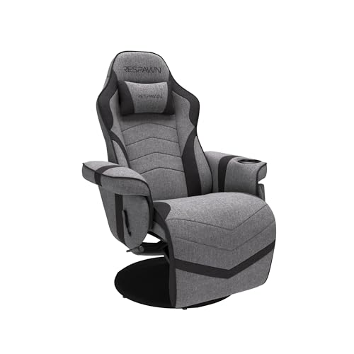 RESPAWN 900 Racing Style Gaming Recliner, Reclining Gaming Chair, in Gray RSP 900 GRY