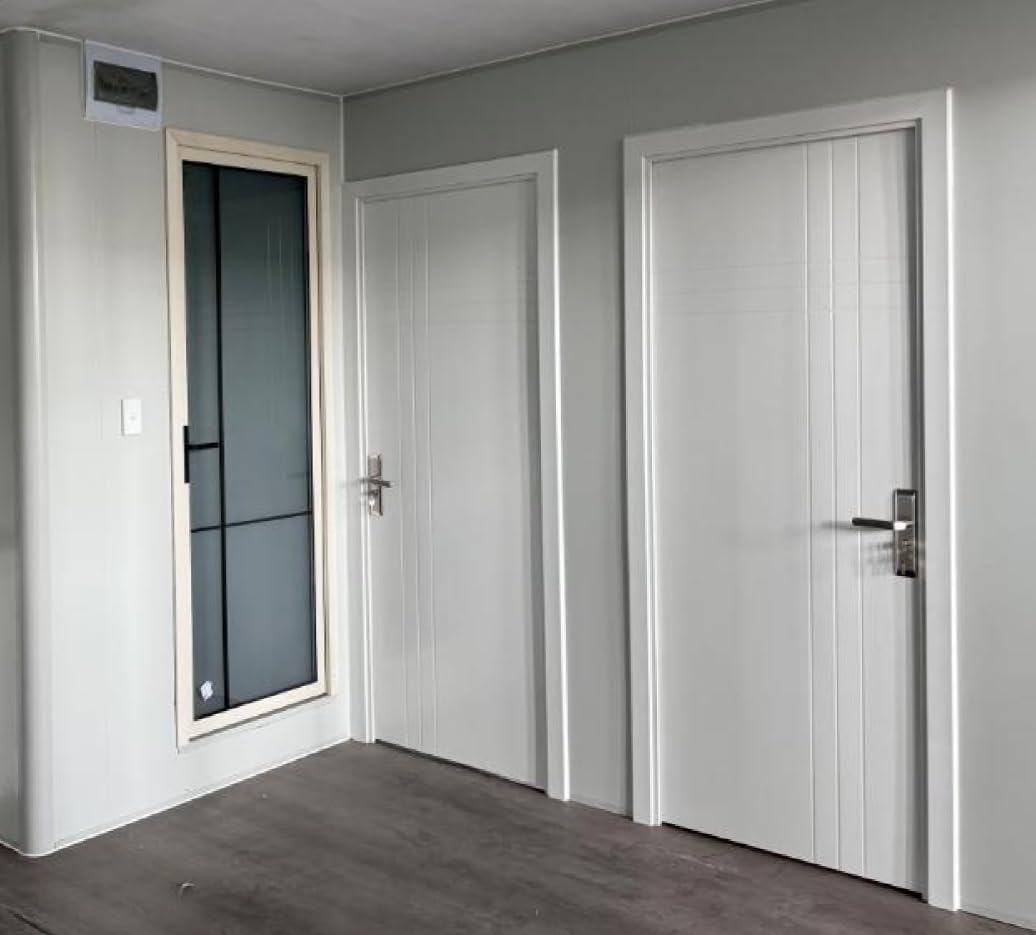 Tiny 20ft Prefab White House | Expandable Modern house to Live in with 2 Bedroom 1 Living room 1 bathroom and 1 kitchen