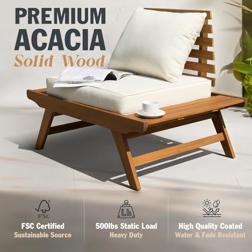 IDZO Heavy Duty 500lbs Weight Capacity Wicker Bistro Table and Chairs Set of 2 with Olefin Fabric Soft Cushions