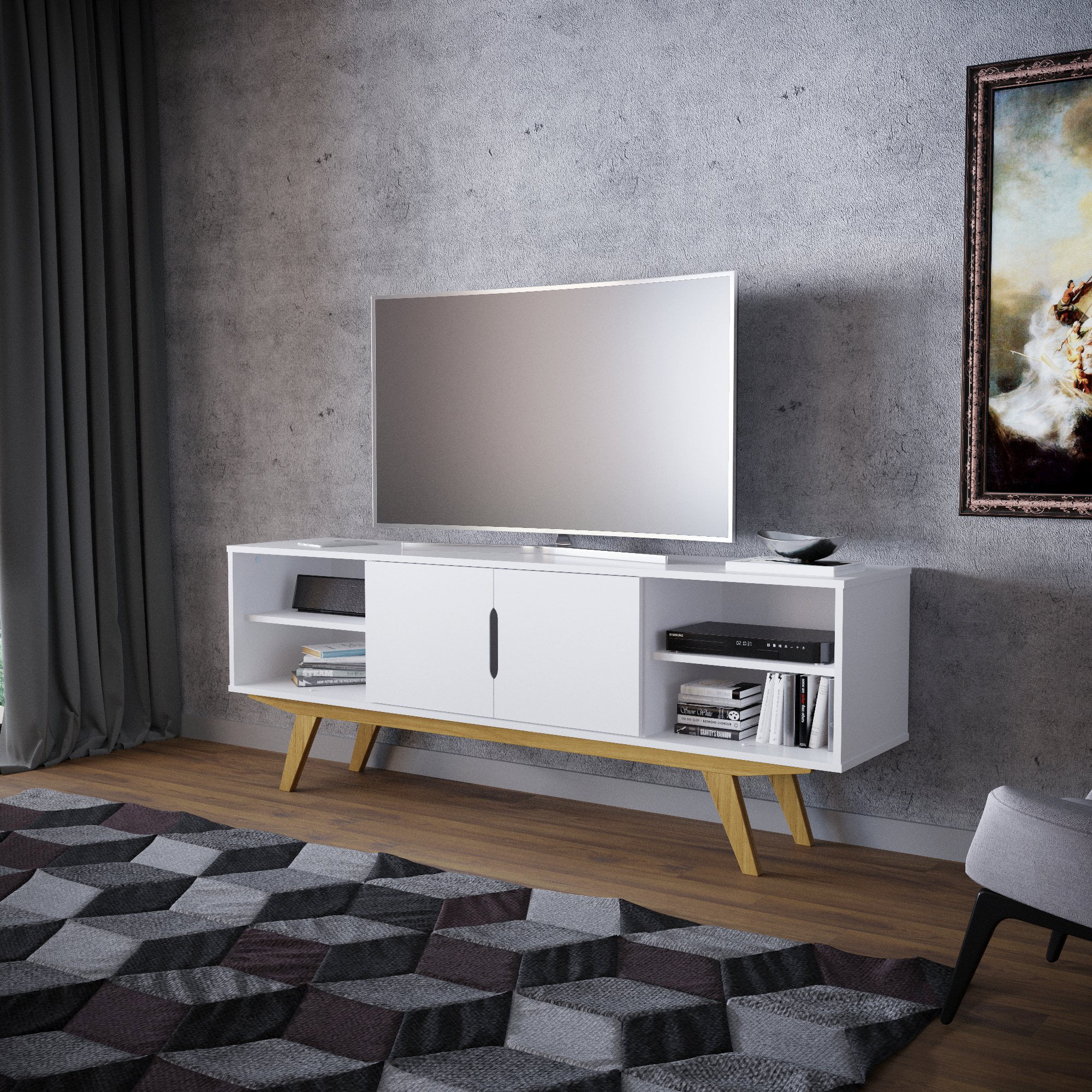 Boahaus Omaha Modern TV Stand up to 58