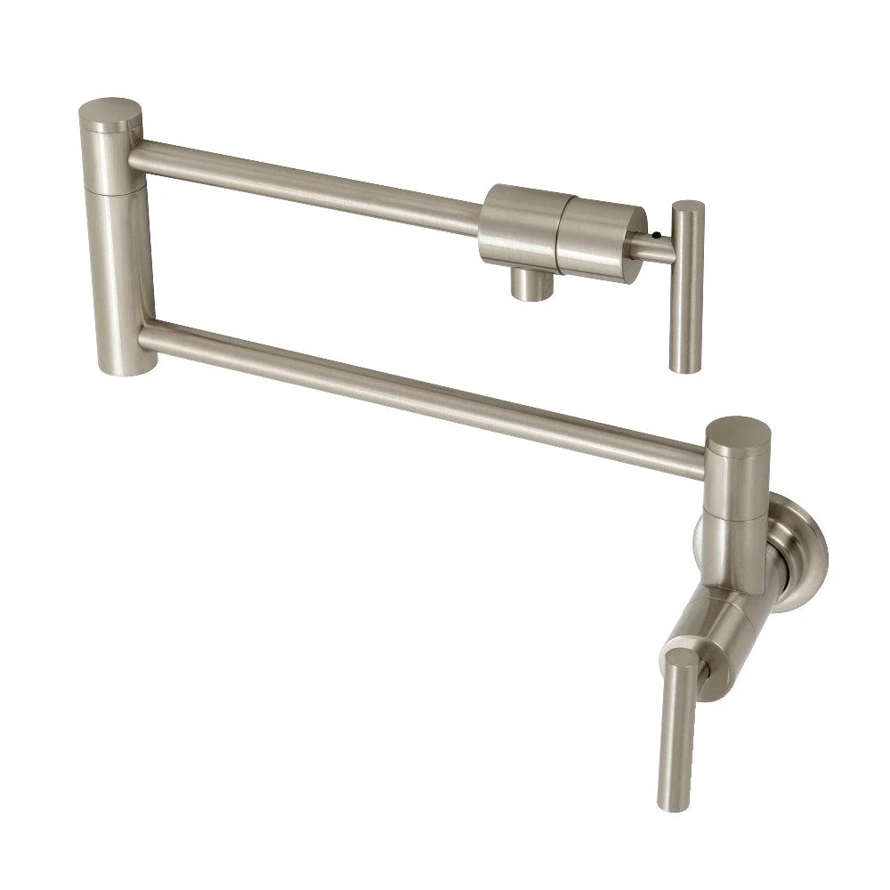 Kingston Brass Manhattan Modern Pot Filler Faucets In Brushed Brass KS4107CML