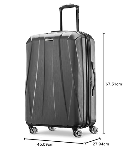 Samsonite Centric 2 Hardside Expandable Luggage with Spinner Wheels, Black, Carry-On 20-Inch