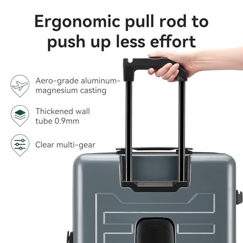 ROAMING Grace Expandable Carry On Luggage Airline Approved, 20 Inch Hardside Carry On Suitcase with Wheels, Travel Harshell Spinner Small Luggage with Tsa Lock, Jade cyan, 20-Inch Carry-On