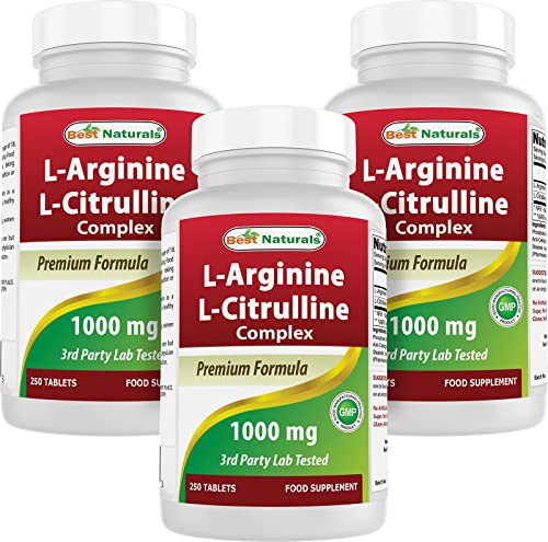 Best Naturals L-Arginine L-Citruline Complex Tablets, 250 Count
