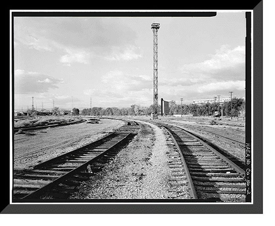 Historic Framed Print, Colorado & Southern Railway Denver Roundhouse Complex, Seventh Street, East of South Platte River, Denver, Denver County, CO - 2, 17-7/8