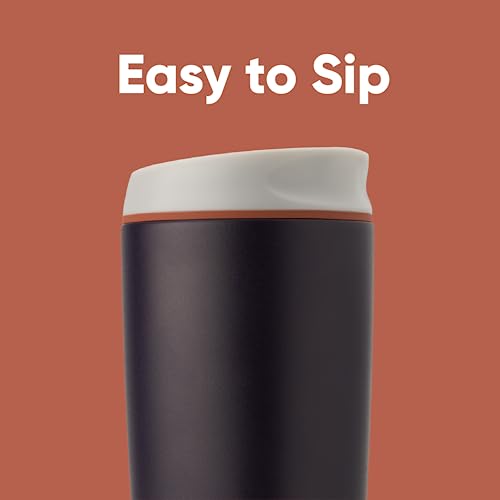 Owala SmoothSip Insulated Stainless Steel Coffee Tumbler, Reusable Iced Coffee Cup, Hot Coffee Travel Mug, BPA Free, 20 oz, Navy (Telescope Tales)