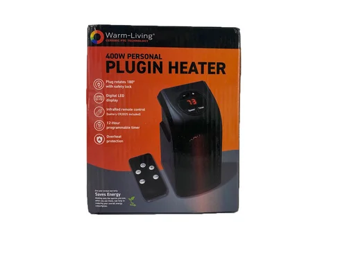 Warm-Living 400W Personal Digital Programmable Plugin Heater With Remote, Black