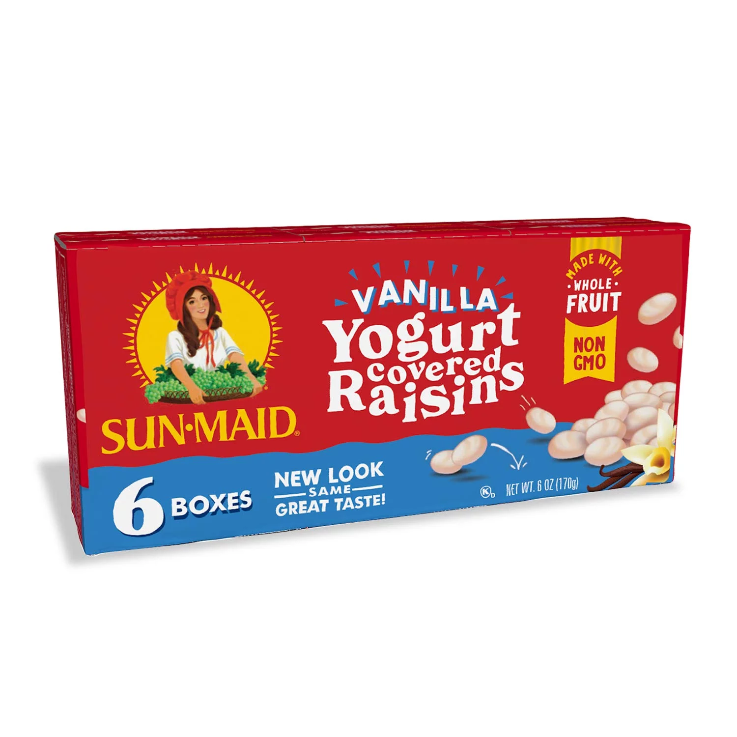 Sun-Maid Vanilla Yogurt Raisins, 1-Ounce (6 Count, Pack - 3)