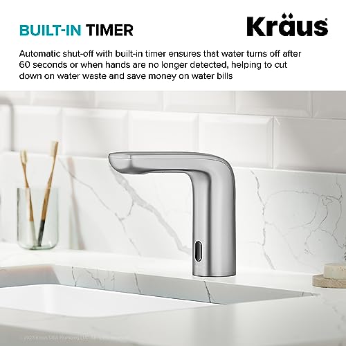 KRAUS Indy Single Handle One Hole Bathroom Sink Faucet in Chrome, KBF-1411CH