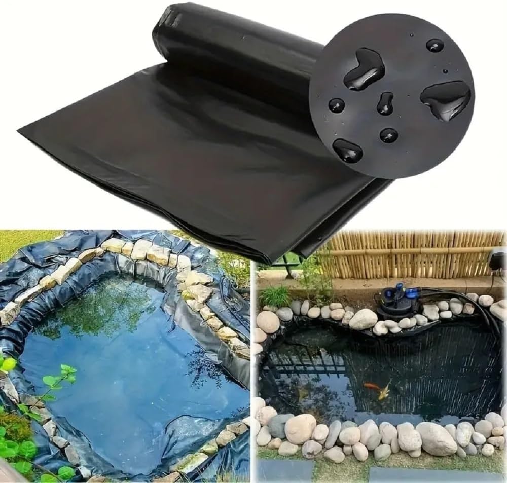 1pc Pond Liner, Pliable Pond Skins Liner,Swimming Pool Rubber Liner for Garden Streams Fountains Waterfall