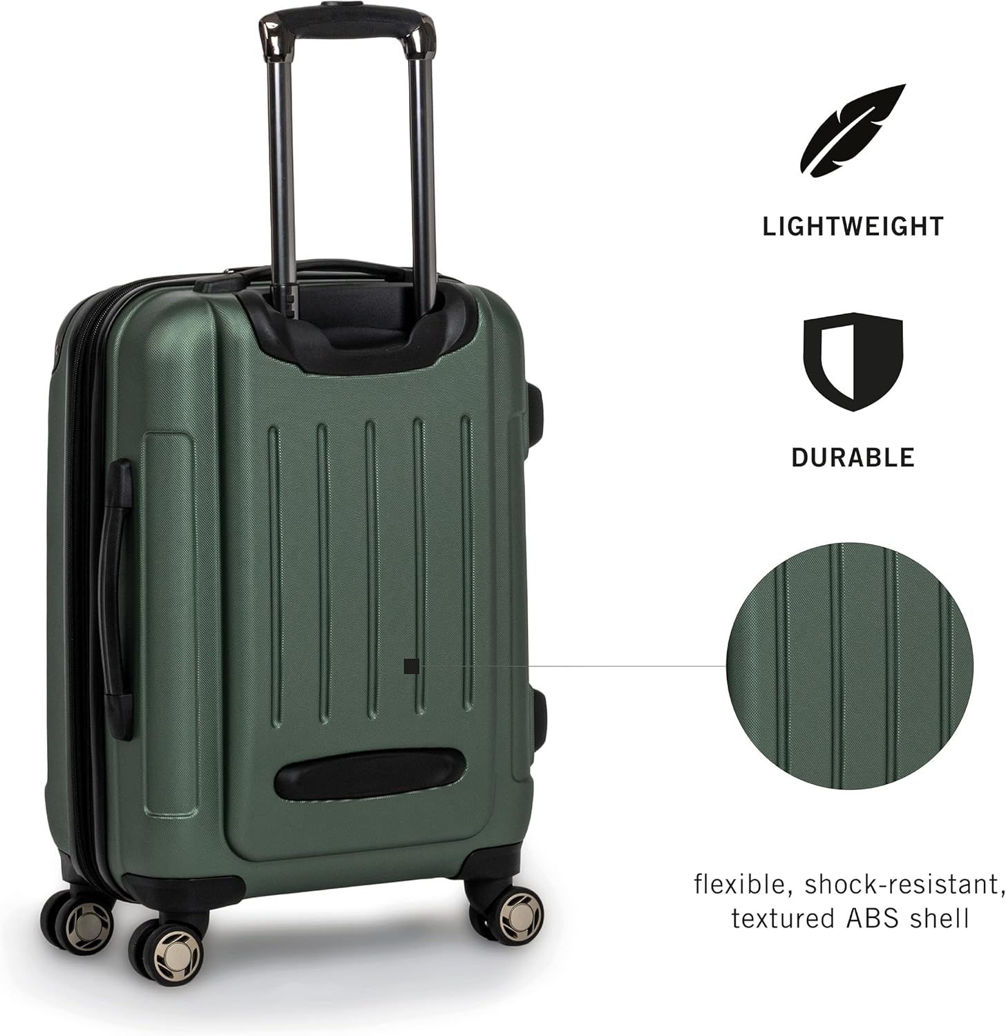 Kenneth Cole Reaction Renegade ABS Expandable 8-Wheel Upright, Cilantro, 28-Inch Checked