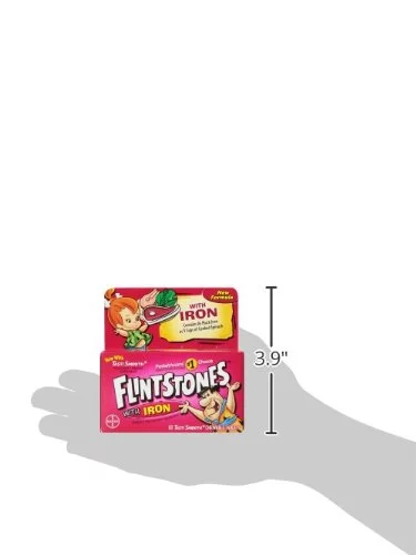 Flintstones Children's Multivitamin plus Iron Chewable Tablets, 60-Count