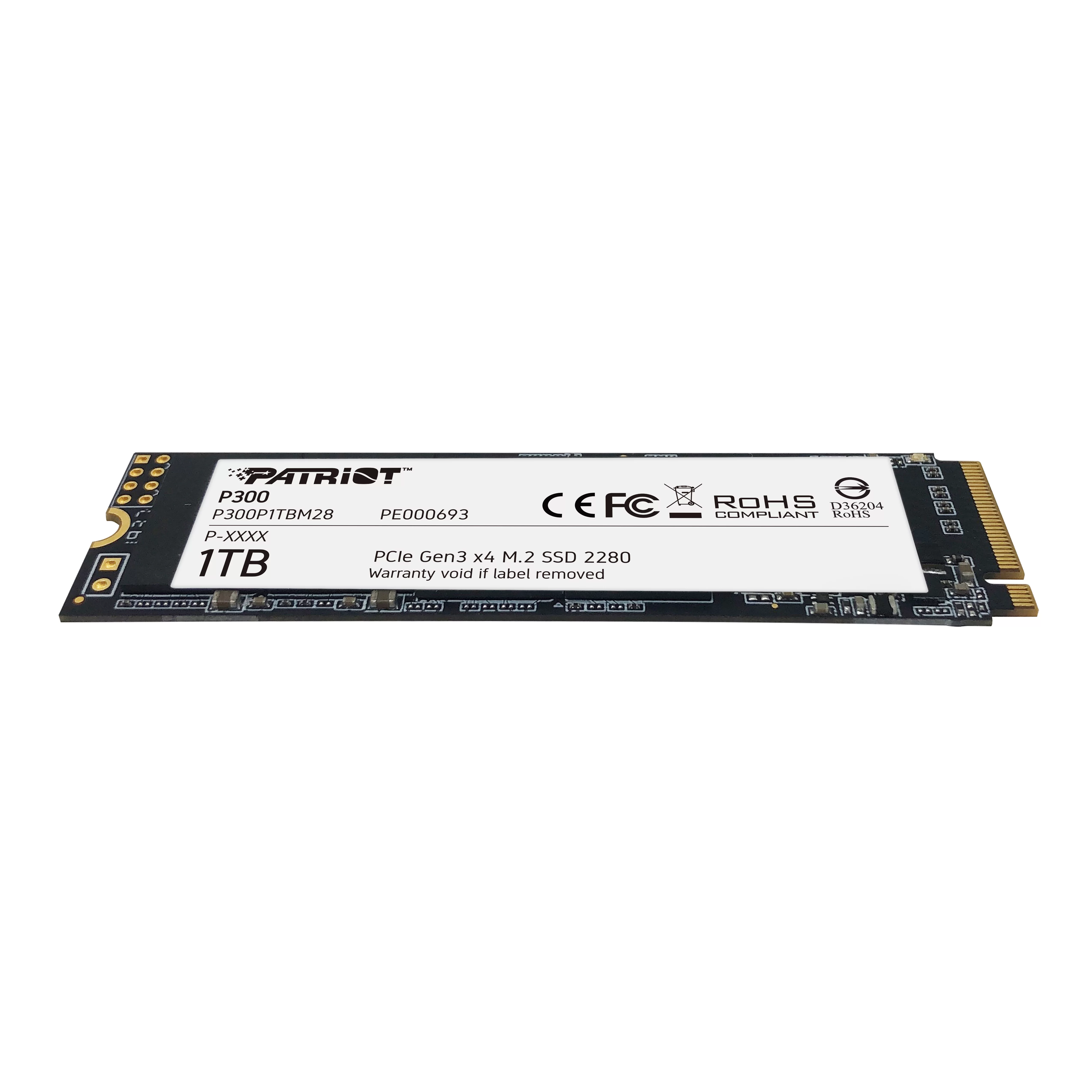 Patriot P300 1TB Internal SSD - NVMe PCIe Gen 3x4 - M.2 2280 - Solid State Drive - P300P1TBM28