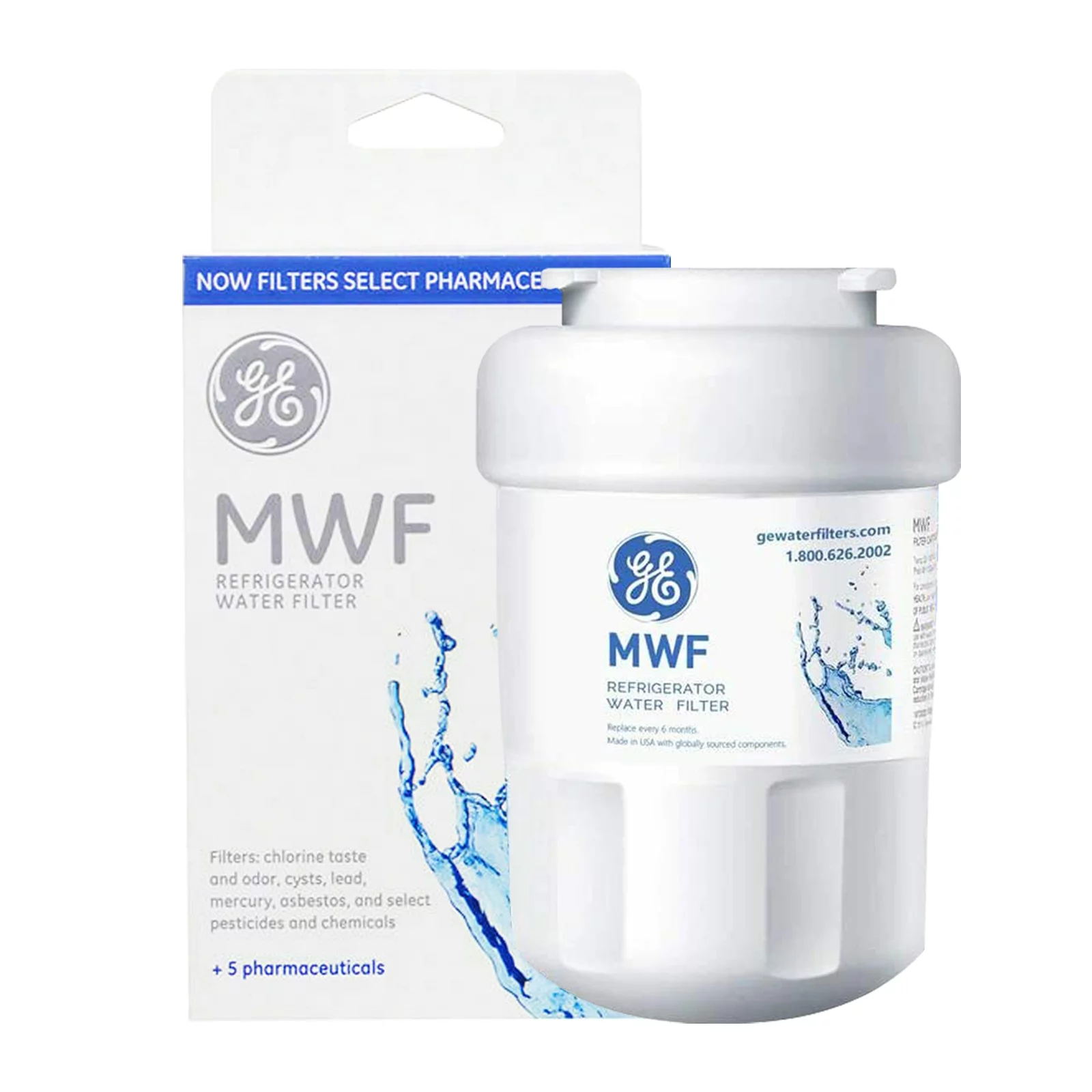 MWF Fridge Water Filter Replacement for SmartWater, Compatible with SmartWater MWF, MWFINT, MWFP, MWFA,GWF, GWFA FMG-1, WFC1201, RWF1060,Kenmore 9991,PC83879 Refrigerator Water Filter (4 Pack)