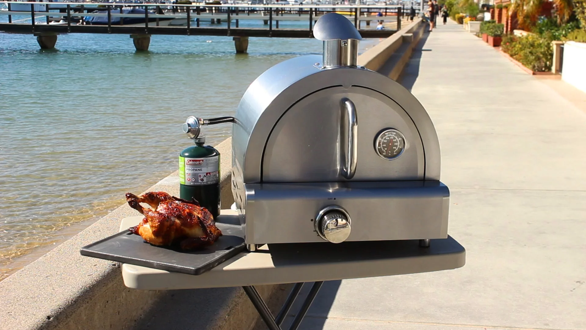 Mont Alpi MAPZ Table Top Gas Stainless Steel Large Portable Pizza Oven Cooker