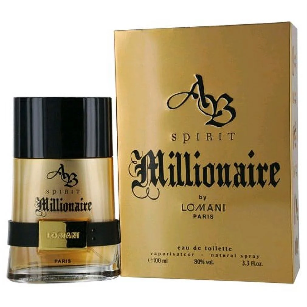AB Spirit Millionaire by Lomani, 3.3 oz Eau De Toilette Spray for Men