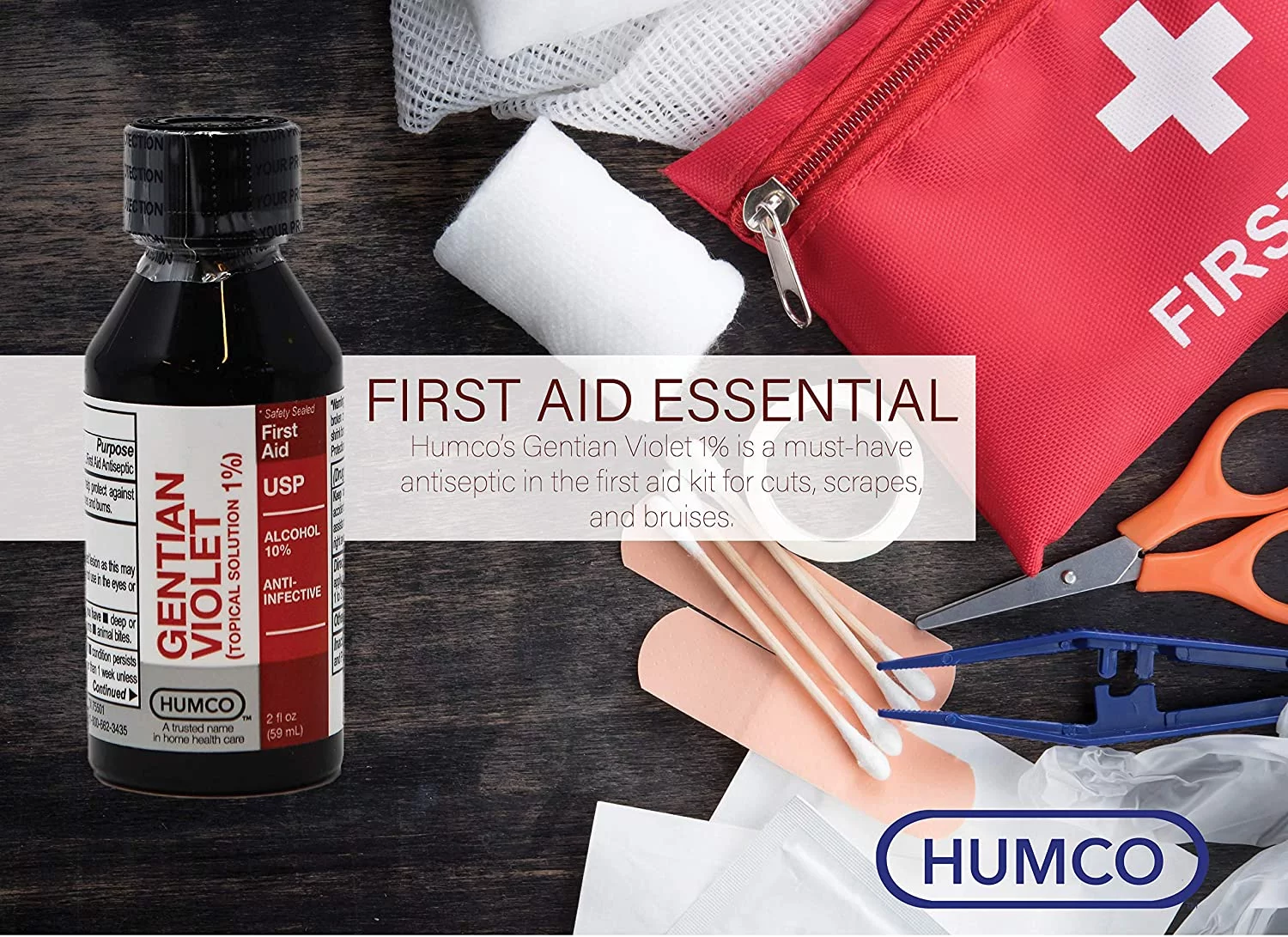 5 Pack - Humco Iodine Tincture Mild 2% USP 1oz Each