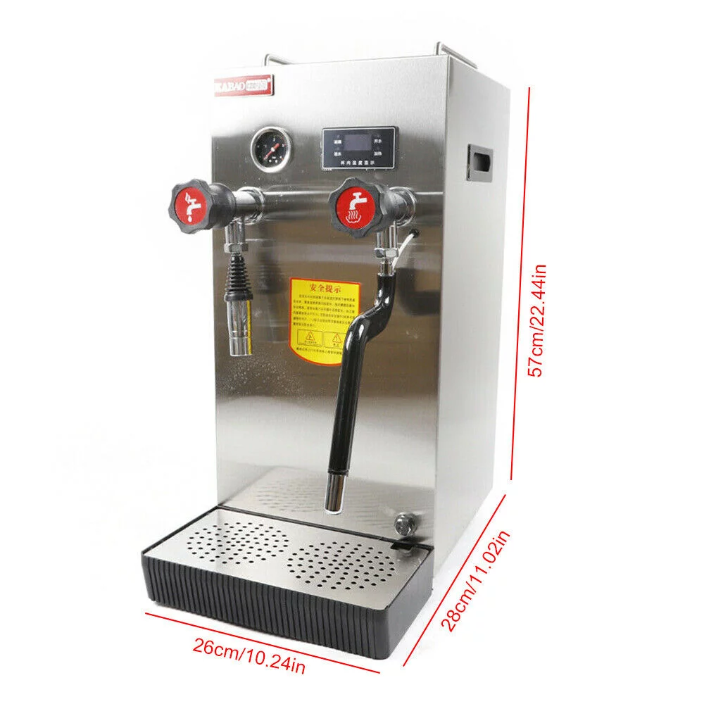 Miumaeov Commercial Milk Frother Electric Multi-Purpose Full-Automatic Boiling Water Frothing Machine with Lcd Display for Coffee Shop Dessert Shop Hotel Milk