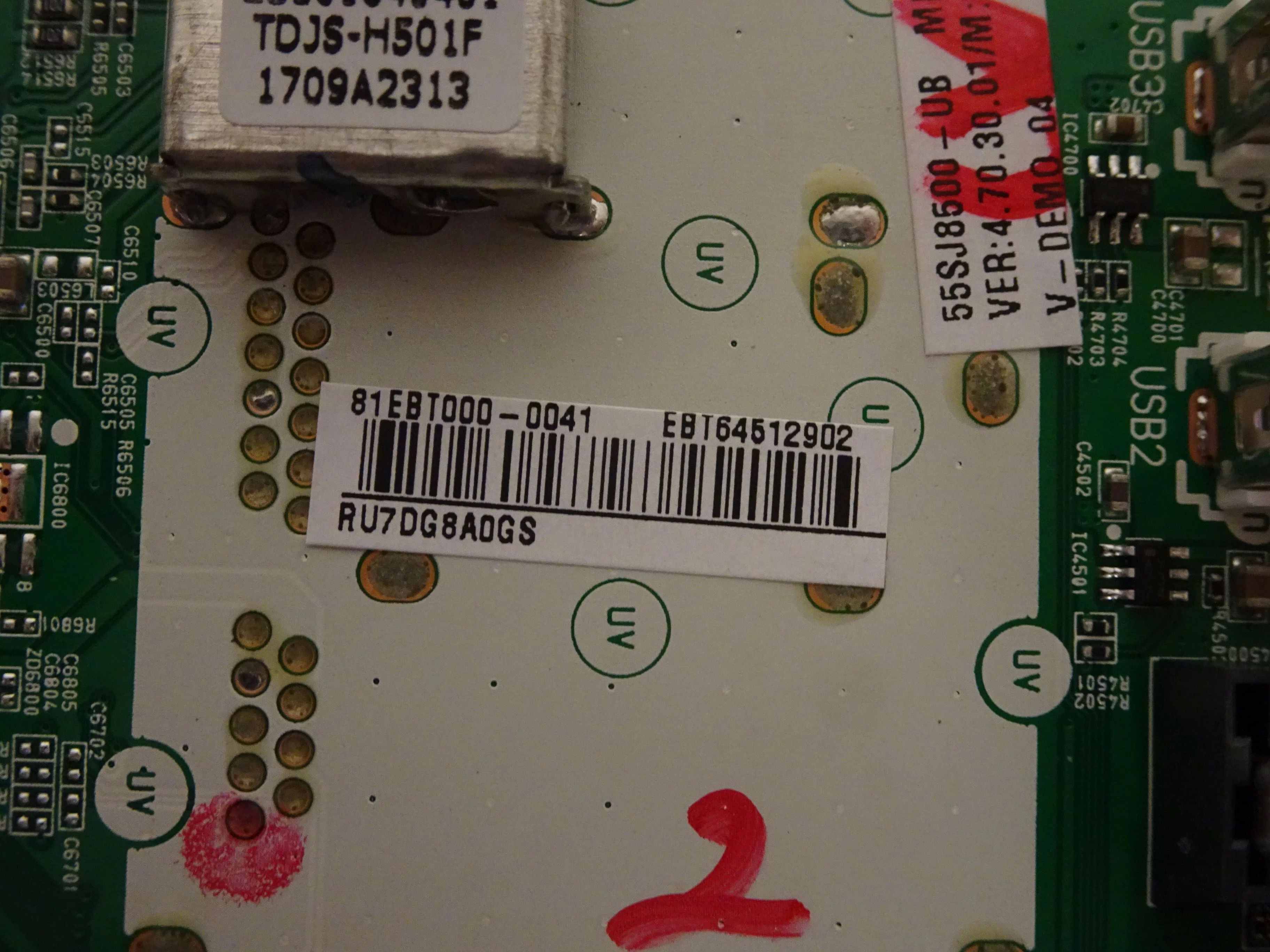 LG 55SJ8500-UB AUSYLJR Main Board (LC550EQH-DKM1, EAX67107604) EBT64512902