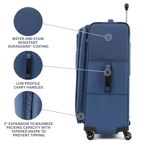 Travelpro Tourlite Softside 2-Piece Set, Expandable Luggage with 4 Spinner Wheels, Lightweight Suitcase, 21