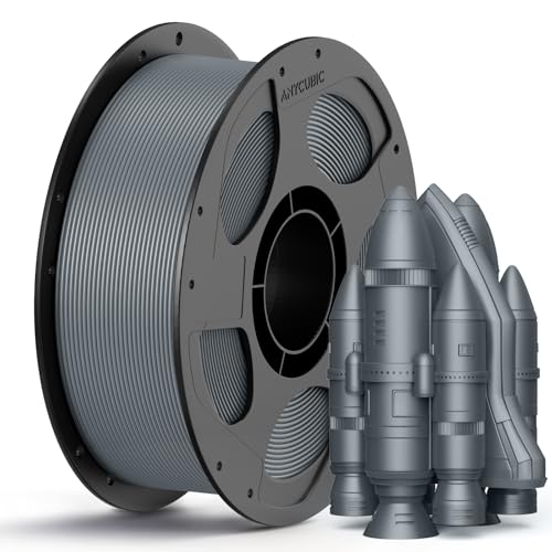 ANYCUBIC PLA+ 3D Printer Filament Bundle, PLA Plus 1.75mm Dimensional Accuracy +/- 0.02mm, Fit Most FDM 3D Printers, 1KG Spool, 2KG Gray+Gray