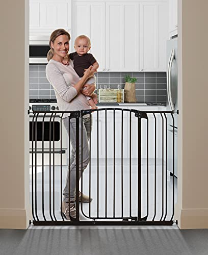 Dreambaby Chelsea Extra-Tall Auto-Close Security Baby Safety Gate-Black-with Extensions, Black, 28 - 42.5