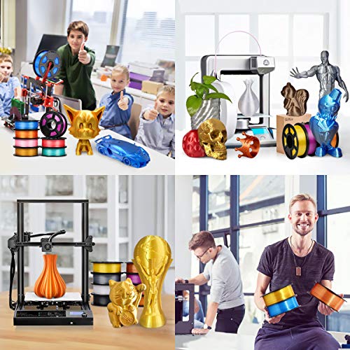 SUNLU Real Wood Fiber PLA Filament, Neatly Wound 1.75mm Dimensional Accuracy +/- 0.03mm, Fit Most FDM 3D Printers, 4kg in Total, 1kg per Spool, 4 Pack,（Wood+Fiber Cherry+Fiber Maple+Fiber Walnut）