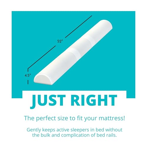 Little Sleepy Head Bed Bumper for Toddlers | Toddler Bed Rail | Baby Bed Rail with Soft Cover | Foam Safety Rail with Stay-Put Cover | Twin Bed Bumper for Toddlers for Home or RV (1-Pack)