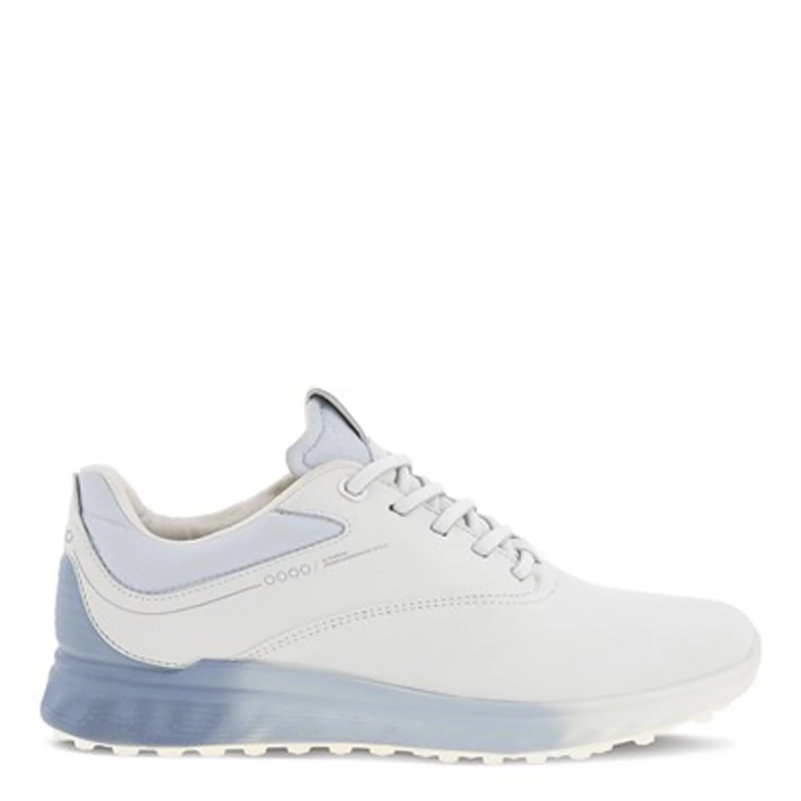 Ecco Women's Golf S-Three Shoe in White Dusty Blue Air