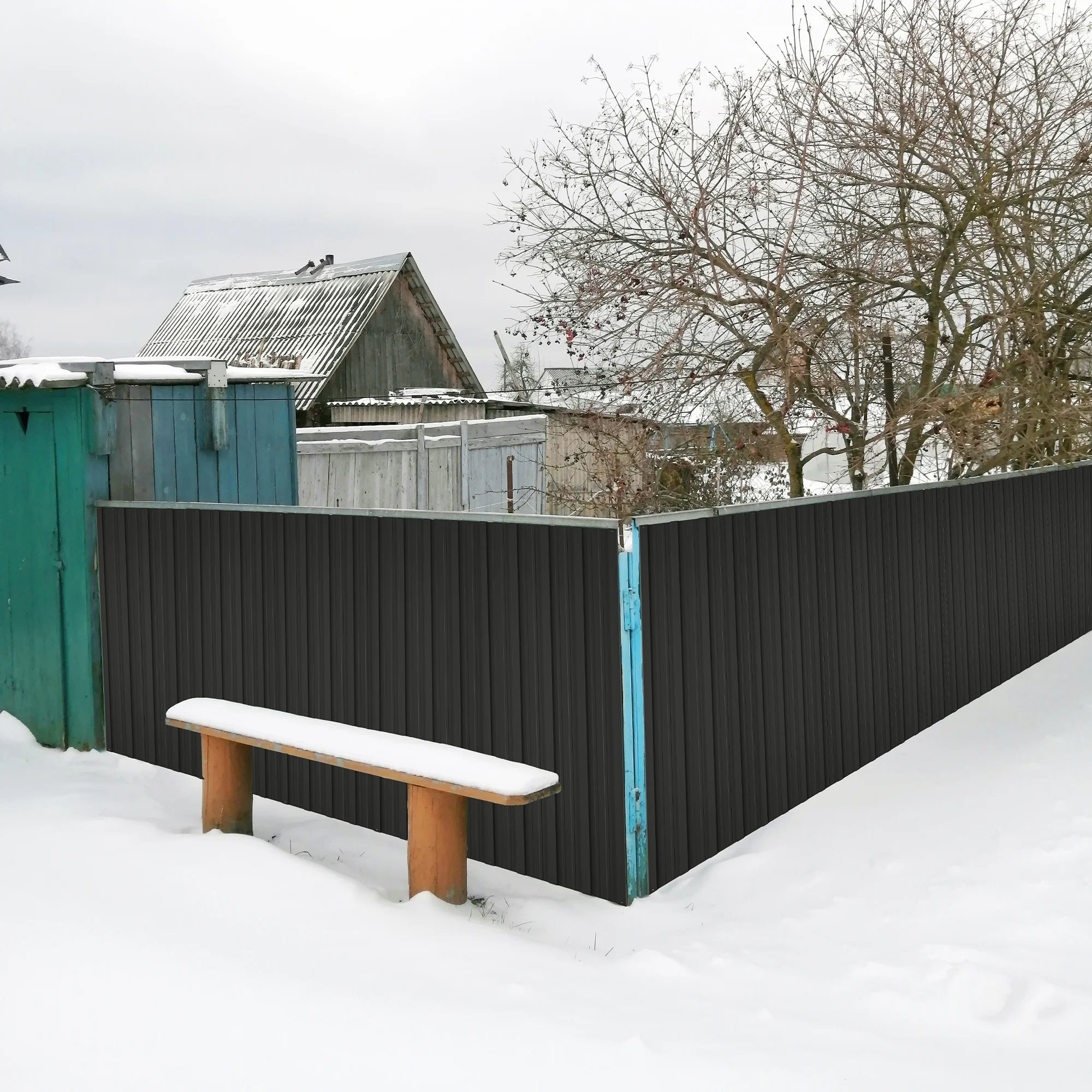 20 Pcs Galvanized Metal Roof Panels Hardware Roofing Sheets, Black