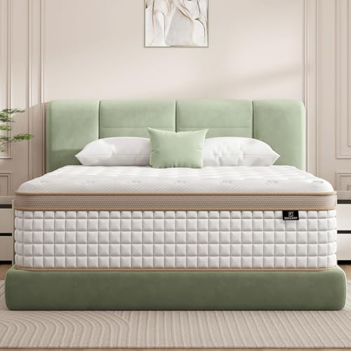 Full Mattress, 12 Inch Full Size Hybrid Mattress, Medium Firm, Gel Memory Foam and Independent Pocket Spring for Motion Isolation & Silent Sleep & Pressure Relief, Extra Edge Support