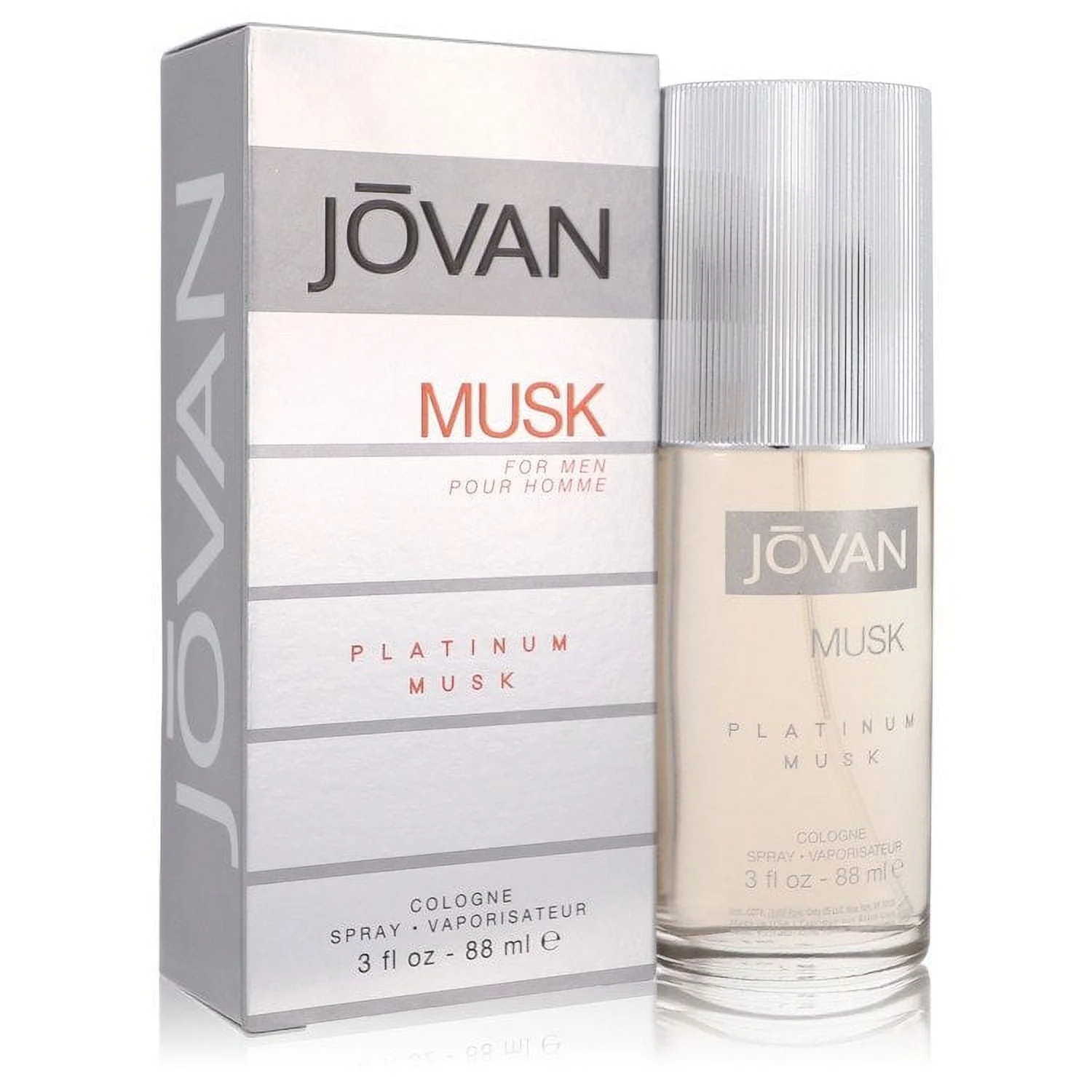 Jovan Platinum Musk by Jovan Cologne Spray 3 oz for Men Pack of 4