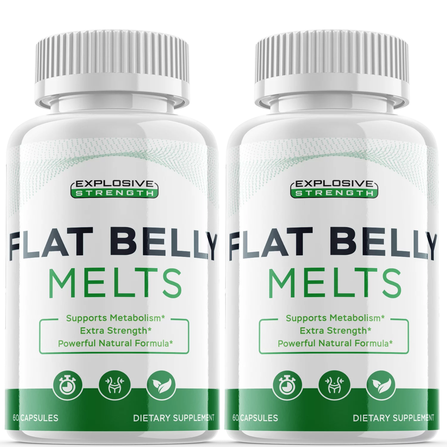 (2 Pack) Flat Belly Melts - Keto Weight Loss Formula - Energy & Focus Boosting Dietary Supplements for Weight Management & Metabolism - Advanced Fat Burn Raspberry Ketones Pills - 120 Capsules