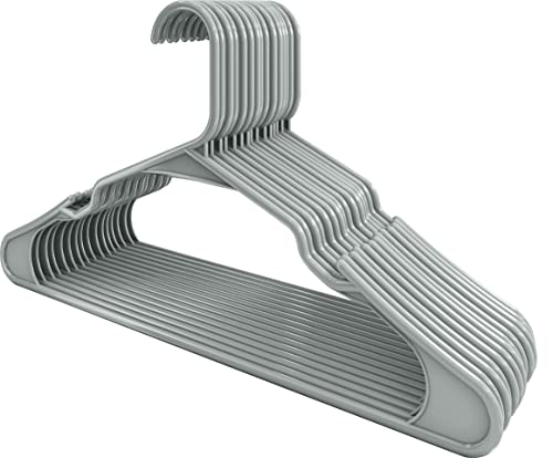 Utopia Home Clothes Hangers 50 Pack - Plastic Hangers Space Saving - Durable Coat Hanger with Shoulder Grooves (White)
