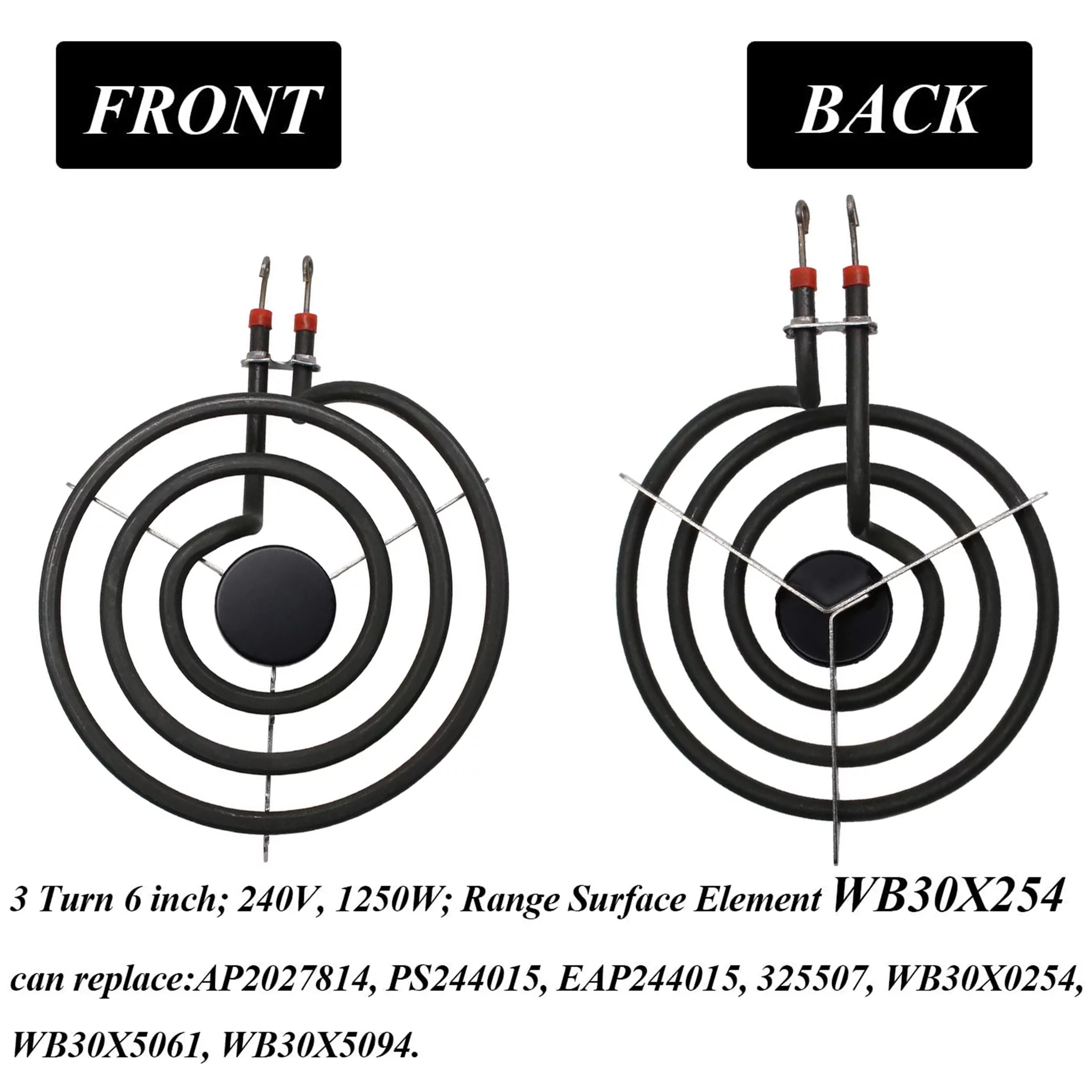 Beaquicy WB30X253 and WB30X254 Electric Range Burner Element Unit Set SP22YA