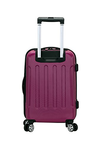 Rockland London Hardside Expandable Luggage with Spinner Wheels, Pink, Carry-On 20-Inch