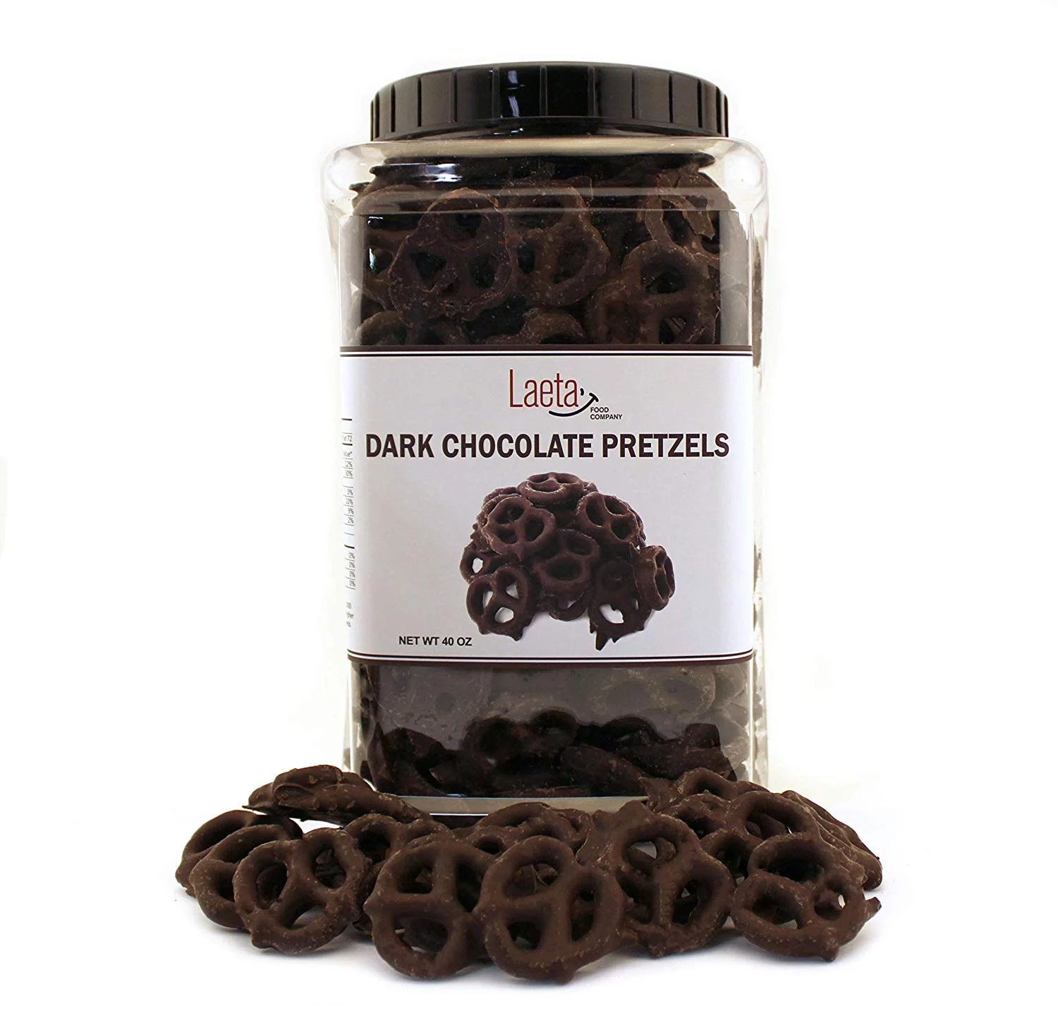 Dark Chocolate Covered Pretzels, Salted Pretzels in Mildly Sweet Smooth Dark Chocolate, 40 Ounces