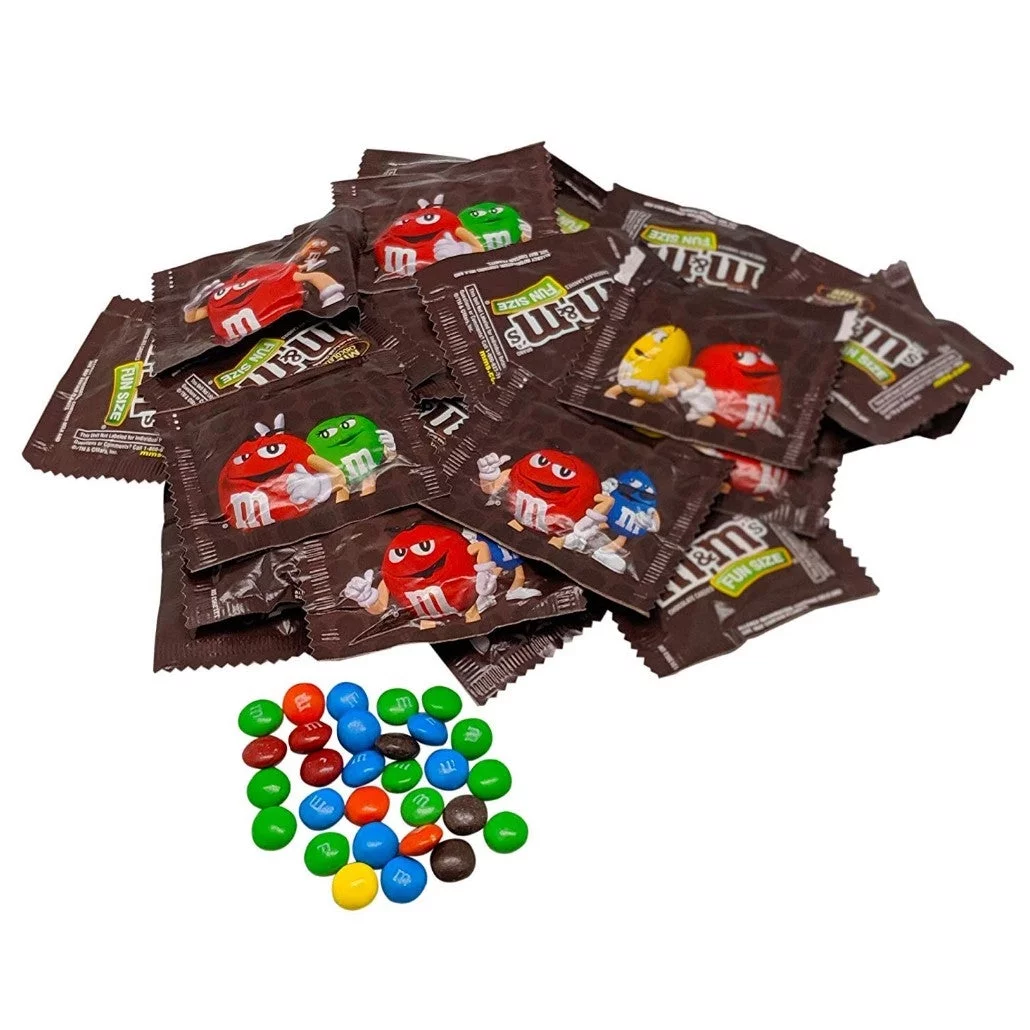 M&M's Milk Chocolate Candy Fun Size Packets Bulk Bags